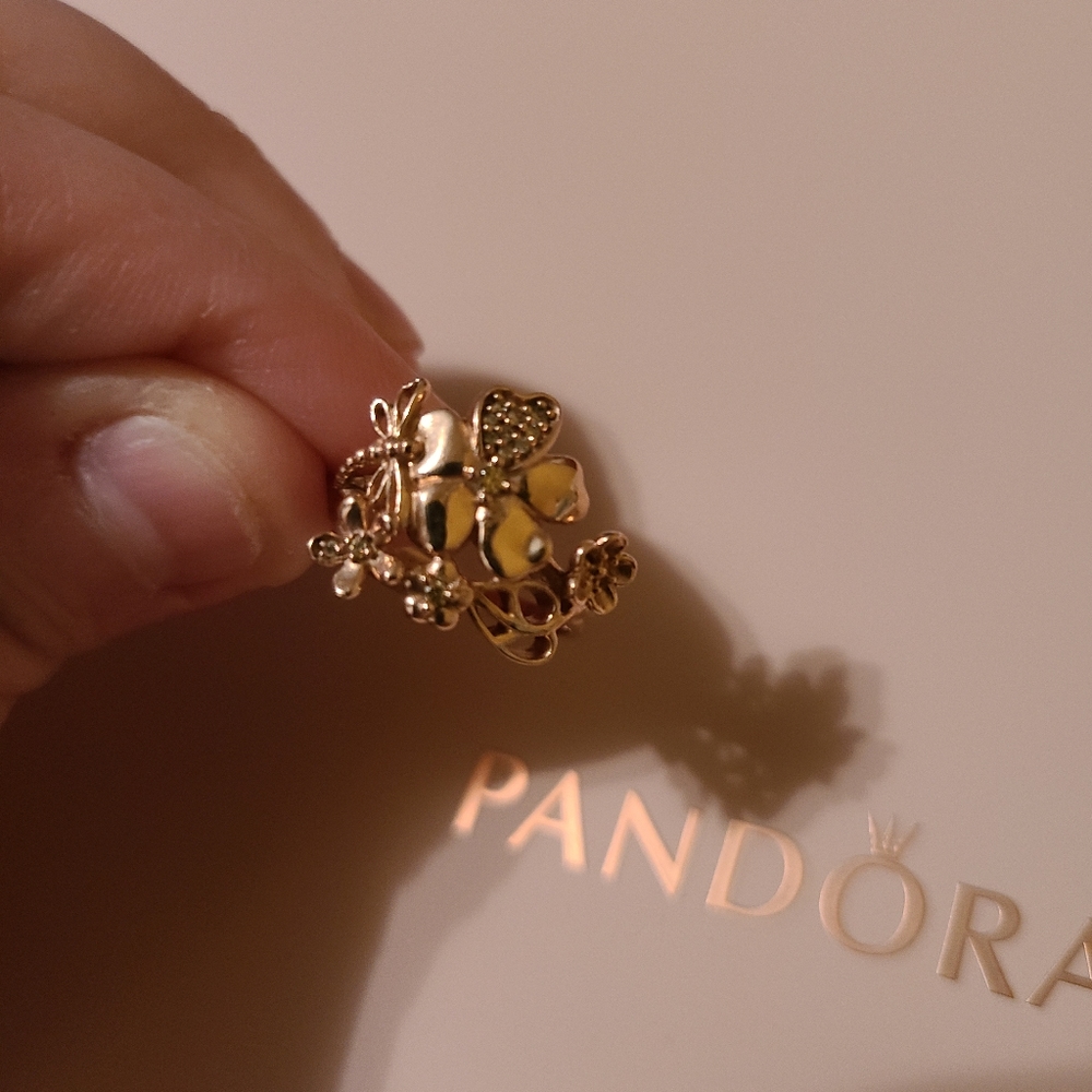 PANDORA rose wildflower meadow ring